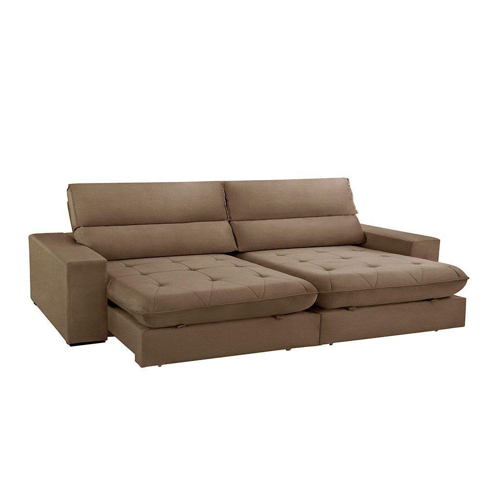 Sofá Aspem Veludo 02 Módulos De 100m B25cm Meu Sofá Online B016 Veludo Marrom - 3