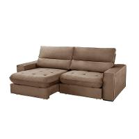 Sofá Aspem Veludo 02 Módulos De 100m B25cm Meu Sofá Online B016 Veludo Marrom