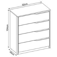 Cômoda Atria 4 Gavetas Amêndola - Demartêz Amêndola - 3
