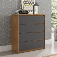 Cômoda Atria 4 Gavetas Amêndola-grafito - Demartêz Amêndola-grafito - 2