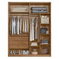 Guarda Roupa Casal Attore 4 Portas Amêndola Com 2 Espelhos - Demartêz Amêndola - 3