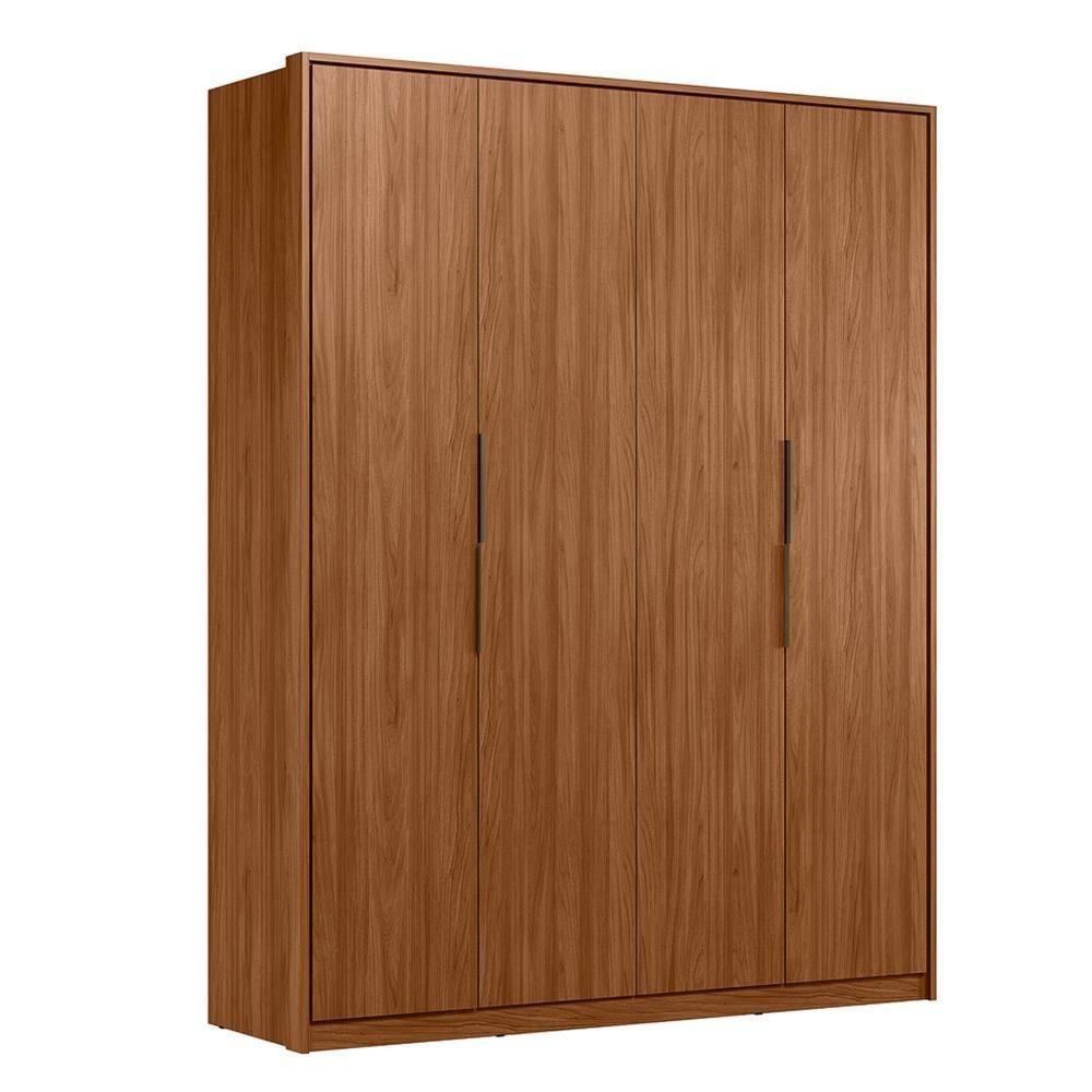 Guarda Roupa Casal Attore 4 Portas Nogueira - Demartêz Nogueira - 1