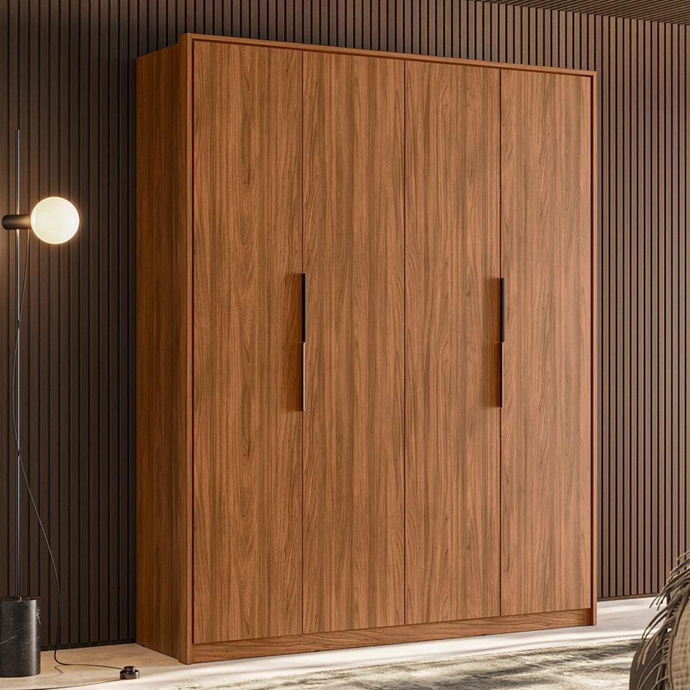 Guarda Roupa Casal Attore 4 Portas Nogueira - Demartêz Nogueira - 2