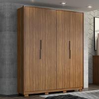 Guarda Roupa Casal Attore 4 Portas Amêndola Com Pés - Demartêz Amêndola - 2