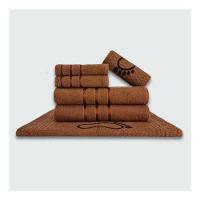 Jogo De Toalha Banho 6 Peças Verona 100% Algodão Marrom - 1