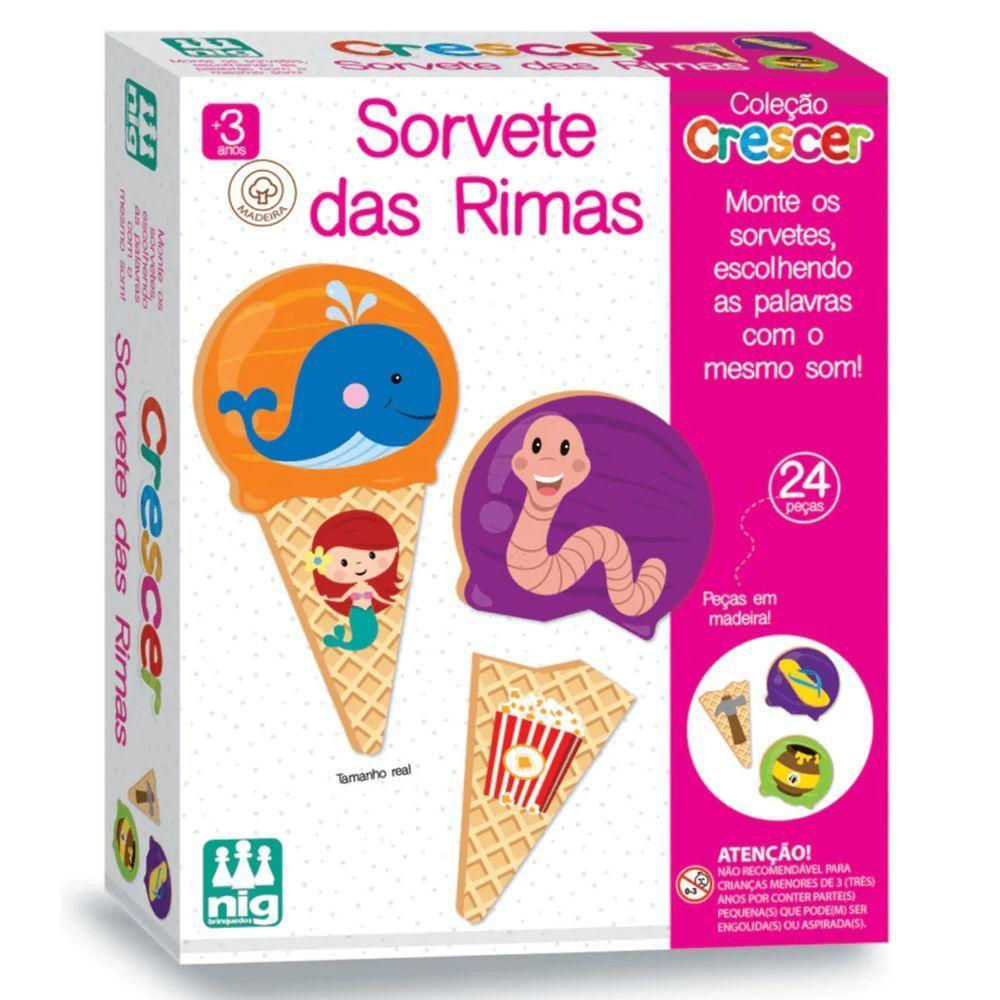 Jogo Sorvete Das Rimas Crescer - Nig Brinquedos - 1