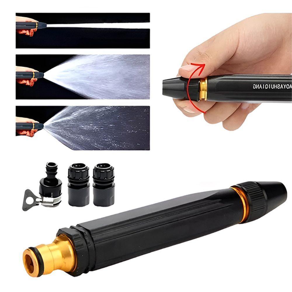 Bico De Mangueira De Alumínio Com Alta Pressão Anti Vazamento Lavar Carro Quintal 3 Tipos De Jatos - 7