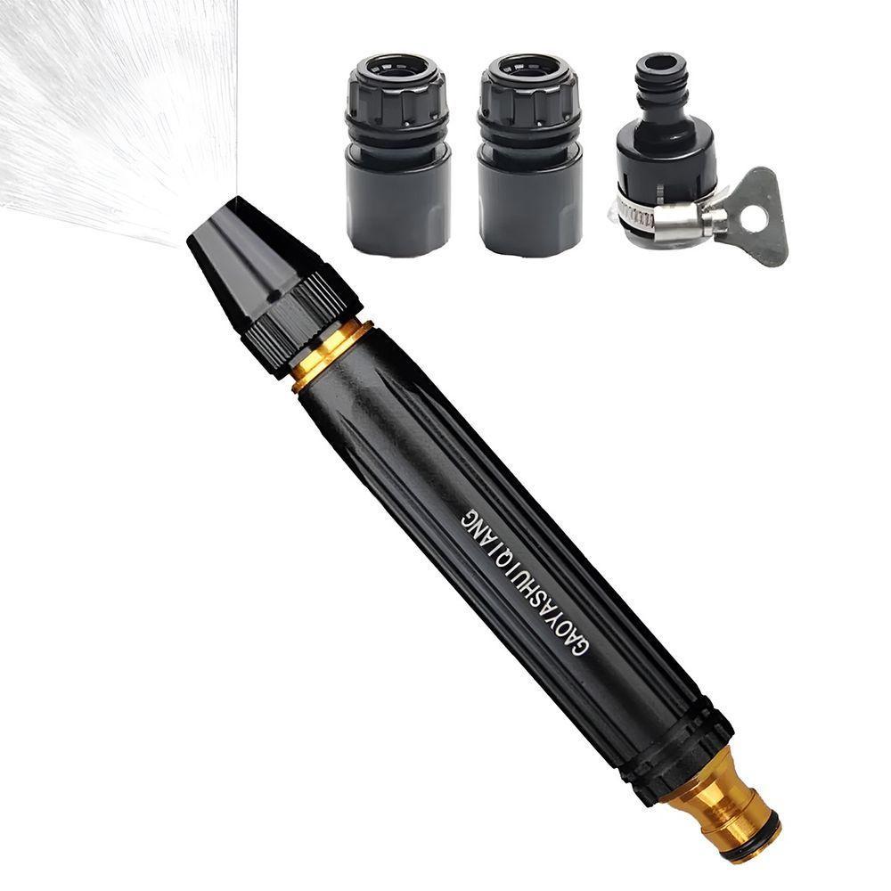 Bico De Mangueira De Alumínio Com Alta Pressão Anti Vazamento Lavar Carro Quintal 3 Tipos De Jatos - 9