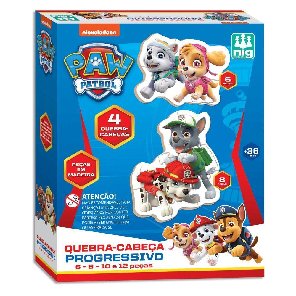 Puzzle Progressivo 36 Peças - Patrulha Canina - Nig Brinquedos - 1