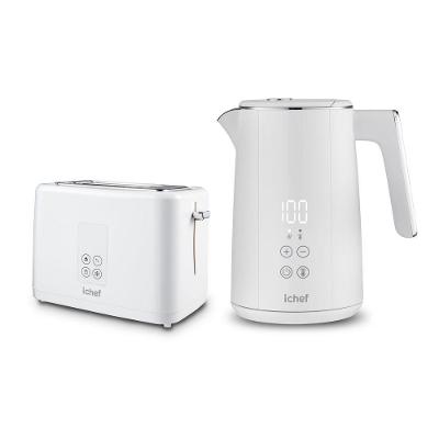 Kit Torradeira ST-224ND e Chaleira K064ND 220V 1,5L 1200W Branco Inox Ichef