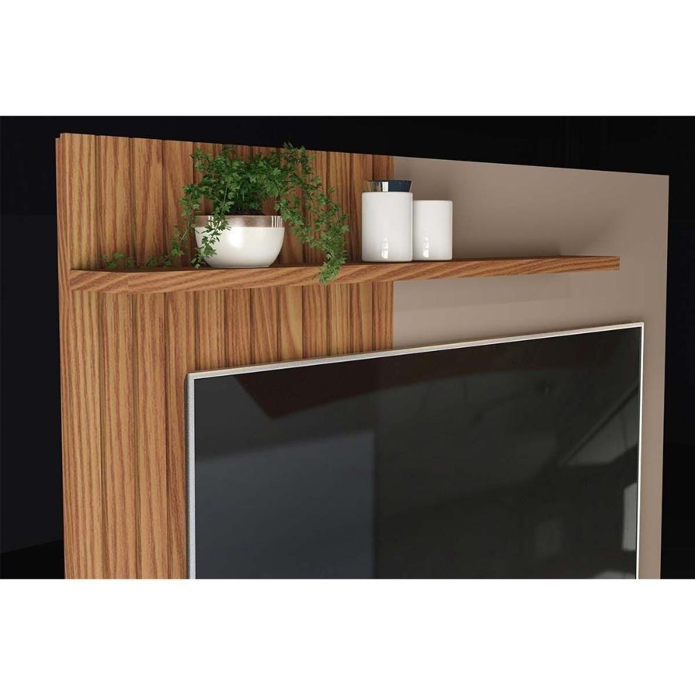 Painel Home p/ TV até 65 Pol Tito Ripado c/ 1 Porta 150x164cm Bali/Cedro - DJ Móveis - 7