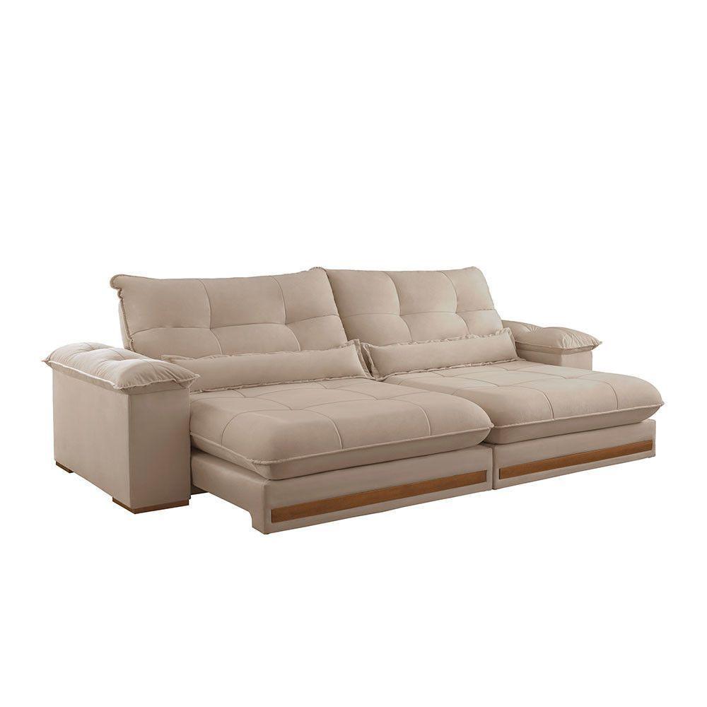 Sofá Dubai Linho 02 Módulos De 90 Cm B25 Cm Meu Sofá Online A226 Linho Bege - 2