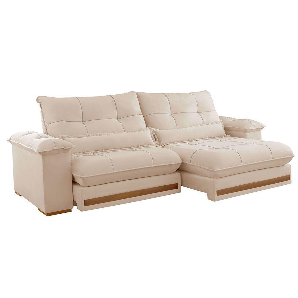 Sofá Dubai Linho 02 Módulos De 80 Cm B25 Cm Meu Sofá Online A294 Linho Creme - 2