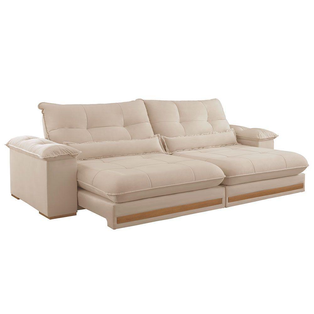 Sofá Dubai Linho 02 Módulos De 80 Cm B25 Cm Meu Sofá Online A294 Linho Creme - 3