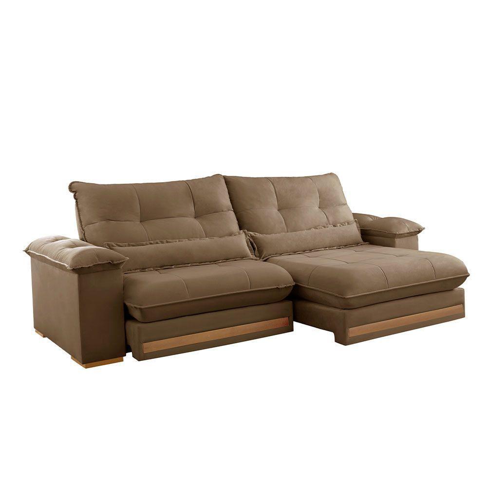 Sofá Dubai Veludo 02 Módulos De 90 Cm B25 Cm Meu Sofá Online B016 Veludo Marrom - 2