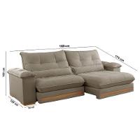 Sofá Dubai Veludo 02 Módulos De 80 Cm B25 Cm Meu Sofá Online B002 Veludo Capuccino - 5
