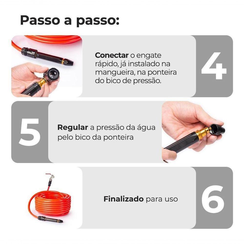 Bico De Mangueira De Alta Pressão: Jato Regulável - Valecom - 9