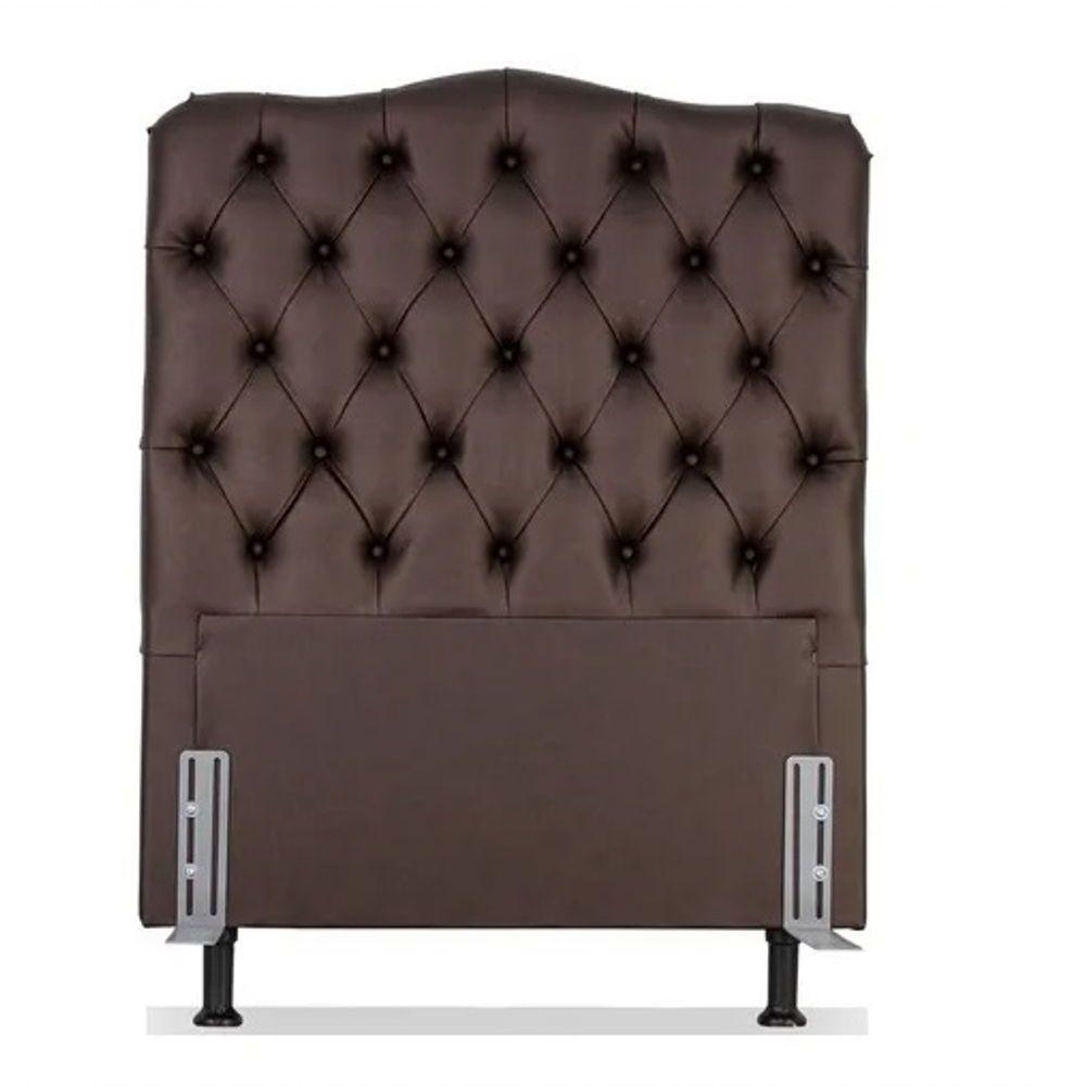 Cabeceira Solteiro 88 - Bello Box - Dunas Sintético Marrom - 2