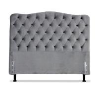 Cabeceira King 193 - Bello Box - Dunas Suede Cinza - 1