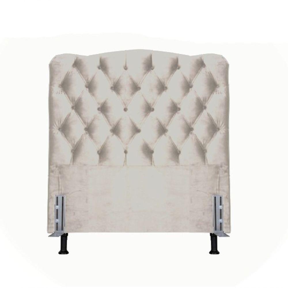 Cabeceira Solteiro 88 - Bello Box - Dunas Suede Bege - 1