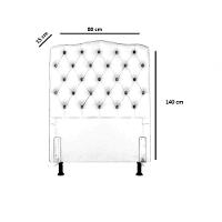 Cabeceira Solteiro 88 - Bello Box - Dunas Suede Marrom - 3