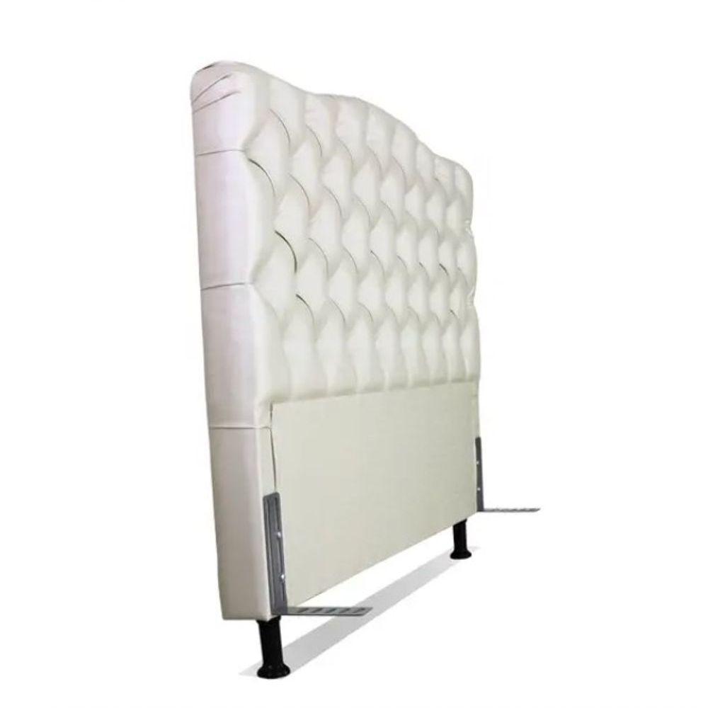 Cabeceira Queen 158 - Bello Box - Dunas Sintético Bege - 3