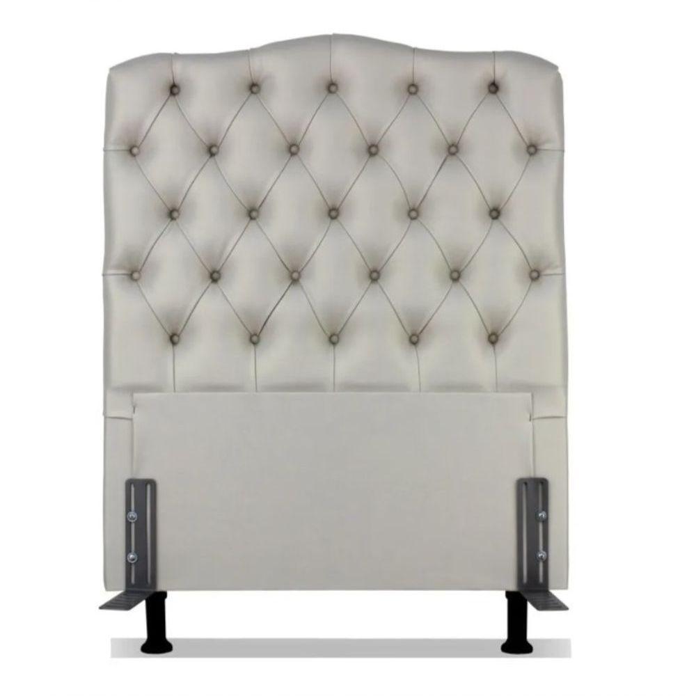 Cabeceira Solteiro 88 - Bello Box - Dunas Sintético Bege - 2