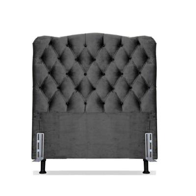 Cabeceira Solteiro 88 - Bello Box - Dunas Suede Cinza