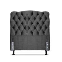 Cabeceira Solteiro 88 - Bello Box - Dunas Suede Cinza - 1