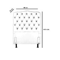 Cabeceira Solteiro 88 - Bello Box - Dunas Suede Cinza - 3