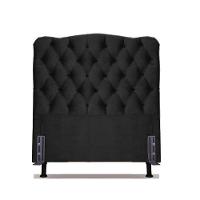 Cabeceira Solteiro 88 - Bello Box - Dunas Suede Preto - 1