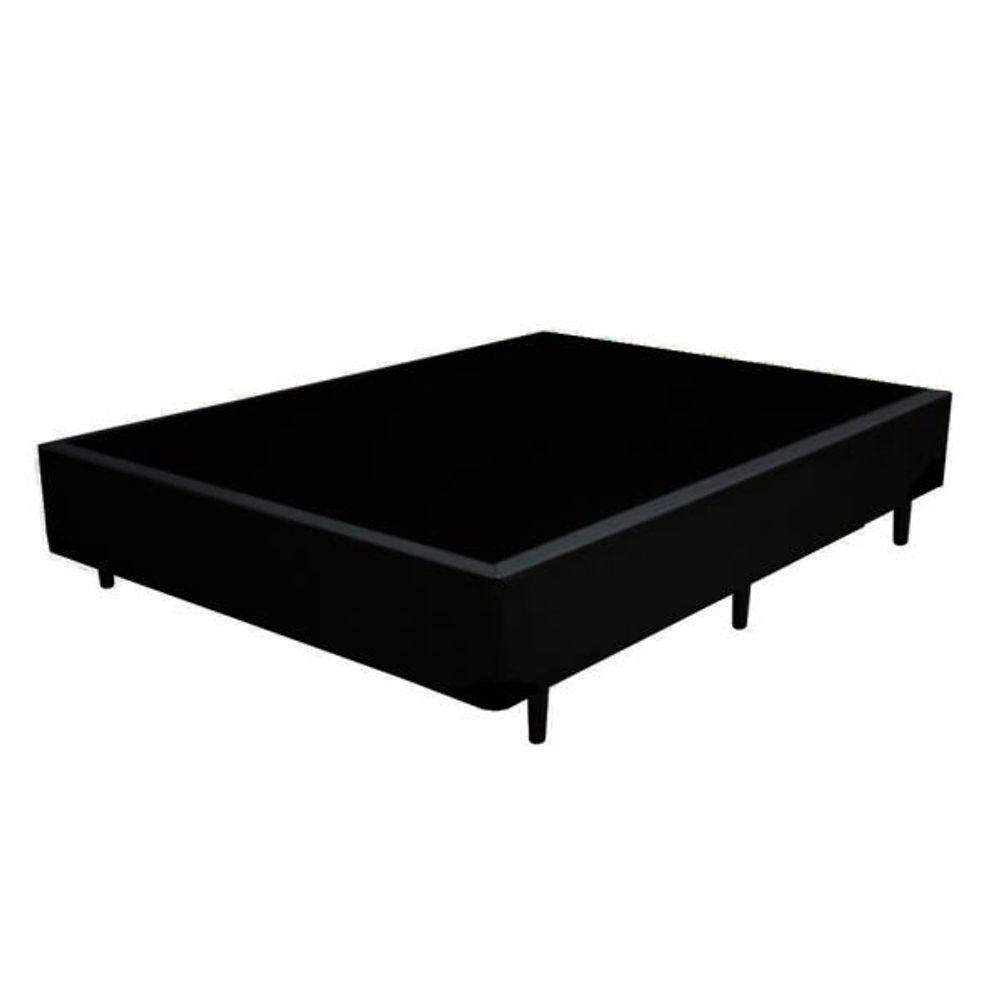 Cama Box Casal 138 Tecido Preto Com Colchão D20 Tampo Preto 12cm - 3