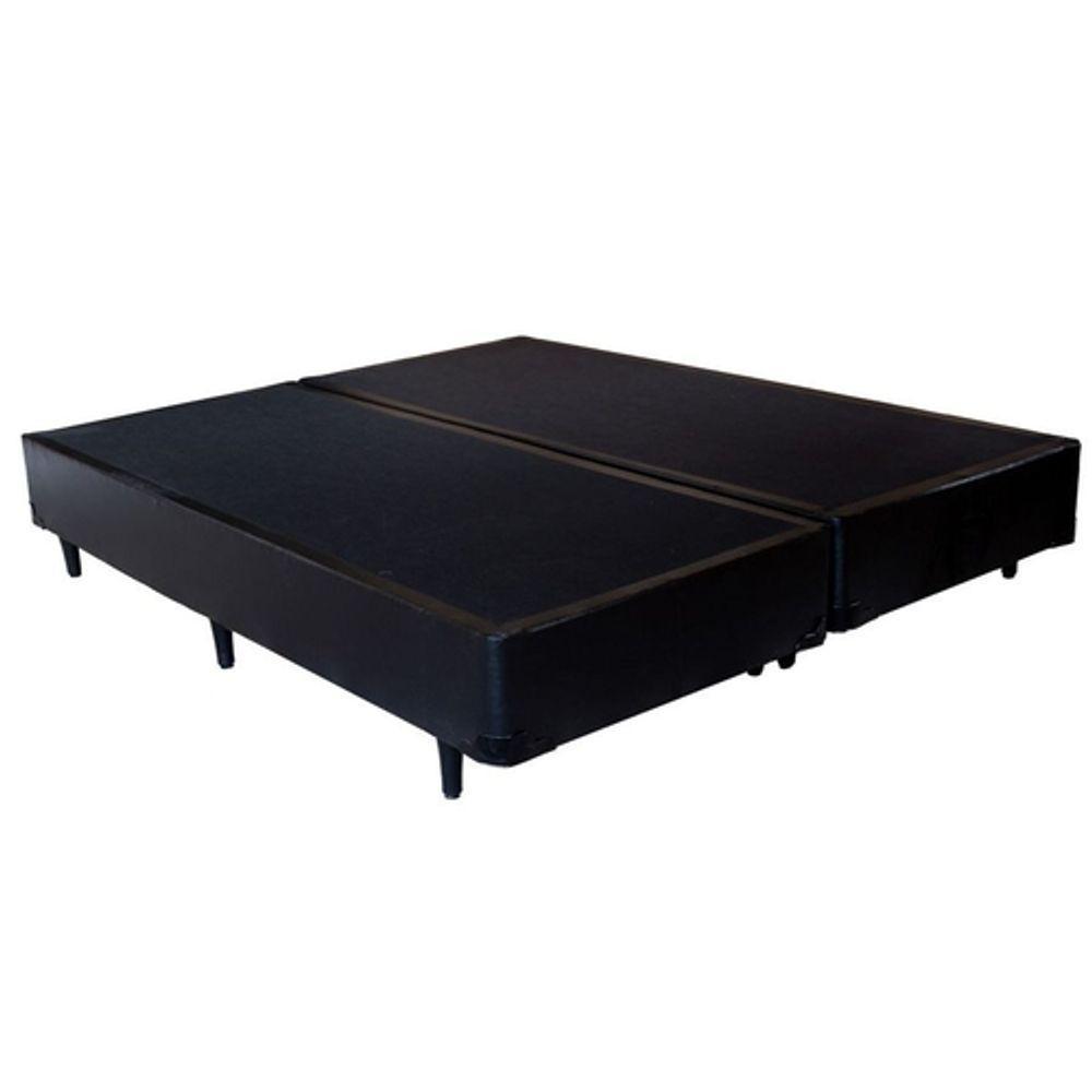 Cama Box Casal 138 Bipartido Tecido Preto Com Colchão Alegro D28 Cinza 57x138x188 - 3