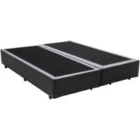 Cama Box Casal 138 Bipartido Tecido Preto Com Colchão D20 Tampo Preto 12cm - 2