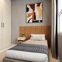 Cabeceira Solteiro Ripada Quarto Manila 1 Mesa Com Gaveta Nature/perola Nature/perola - 6