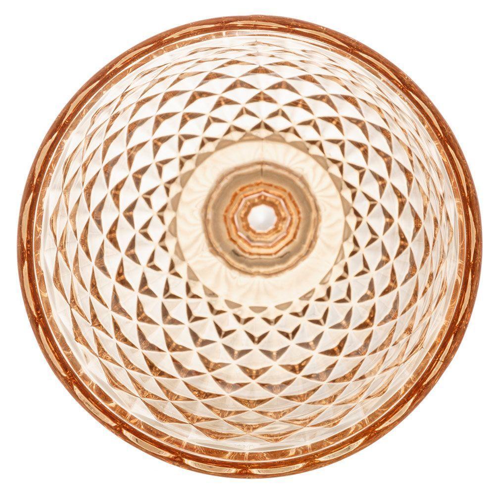 Jogo 12 Taças De Vidro Bico Abacaxi Cor âmbar Metalizado Para água Vinho Lyor 325ml - 7