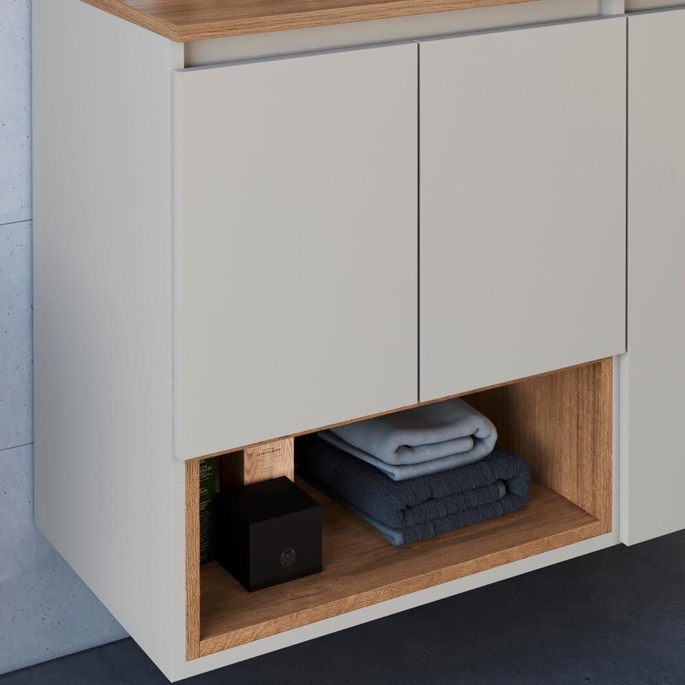 Gabinete Suspenso 3 Portas Com Tampo Bl9220 Mell Arenas Faem Mell Arenas - 6