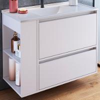 Gabinete Suspenso Com Lavatorio E Gavetao Bl2002 Branco Faem Branco - 2