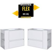 Gabinete Suspenso Com Lavatorio E Gavetao Bl2002 Branco Faem Branco - 7