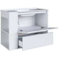 Gabinete Suspenso Com Lavatorio E Gavetao Bl2002 Branco Faem Branco - 8