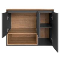 Gabinete Suspenso 3 Portas Com Tampo Bl9220 Mell Grafite Faem Mell Grafite - 5