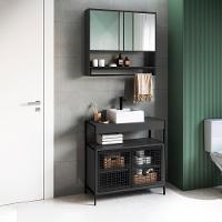 Conjunto Para Banheiro 3 Peças Com Cuba P103841c Grafite Pp Milani Store Grafite - 1