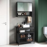 Conjunto Para Banheiro 3 Peças Com Cuba P103841c Grafite Pp Milani Store Grafite - 5