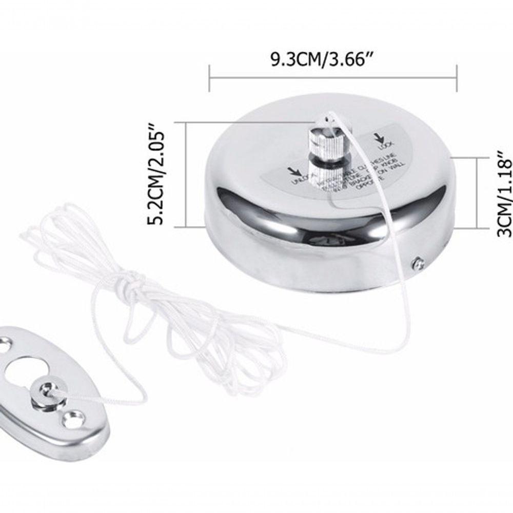 Varal Parede Pratico Retrátil 187,5 Cm Inox Ajustável Aço - 6