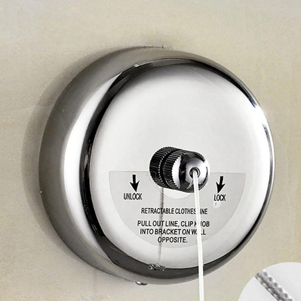 Varal Parede Pratico Retrátil 187,5 Cm Inox Ajustável Aço - 8