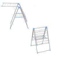 Varal De Chão 2 Andares Dobravel Compacto Portatil Multiuso Lavanderia Apartamento Articulado Seca Roupas Sapatos - 3