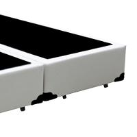Cama Box King 193 Tecido Branco Com Colchão Alegro Bello Box D28 Cinza 57x193x203 - 4