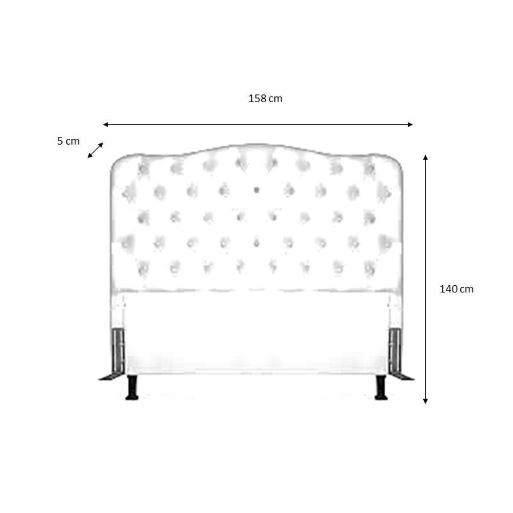 Cabeceira Queen 158 - Bello Box - Dunas Veludo Verde Militar - 4