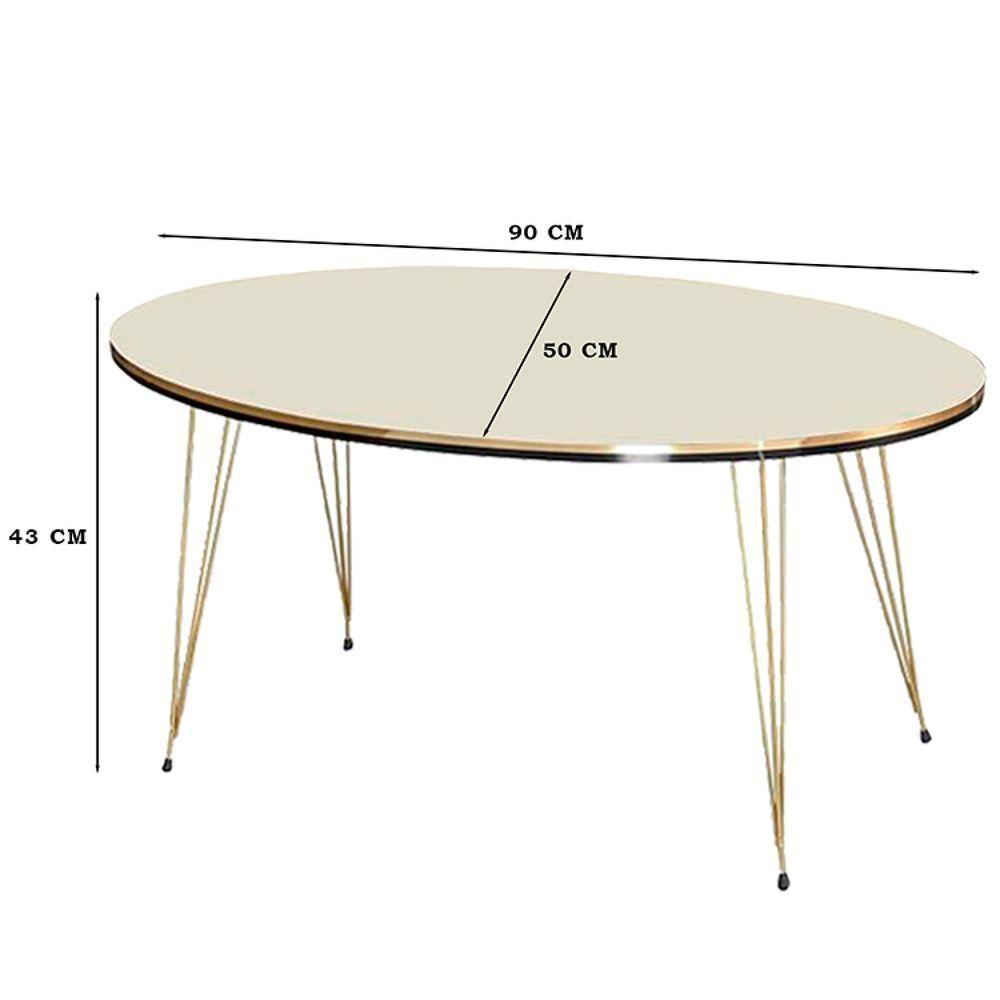 Conjunto De Mesa De Centro 4 Peças - Bege Claro - 3
