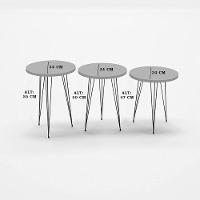 Conjunto De Mesa De Centro 4 Peças - Bege Claro - 4